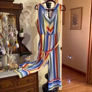 Multicolor Striped Jumpsuit